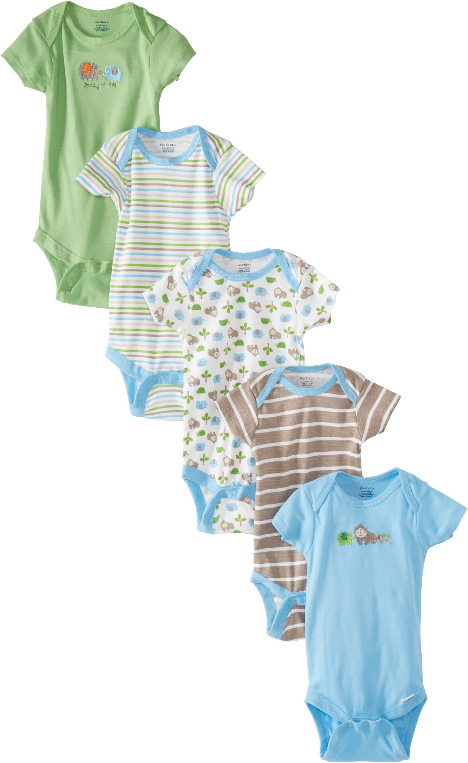 Gerber Baby-Boys Newborn Five-Pack Onesies