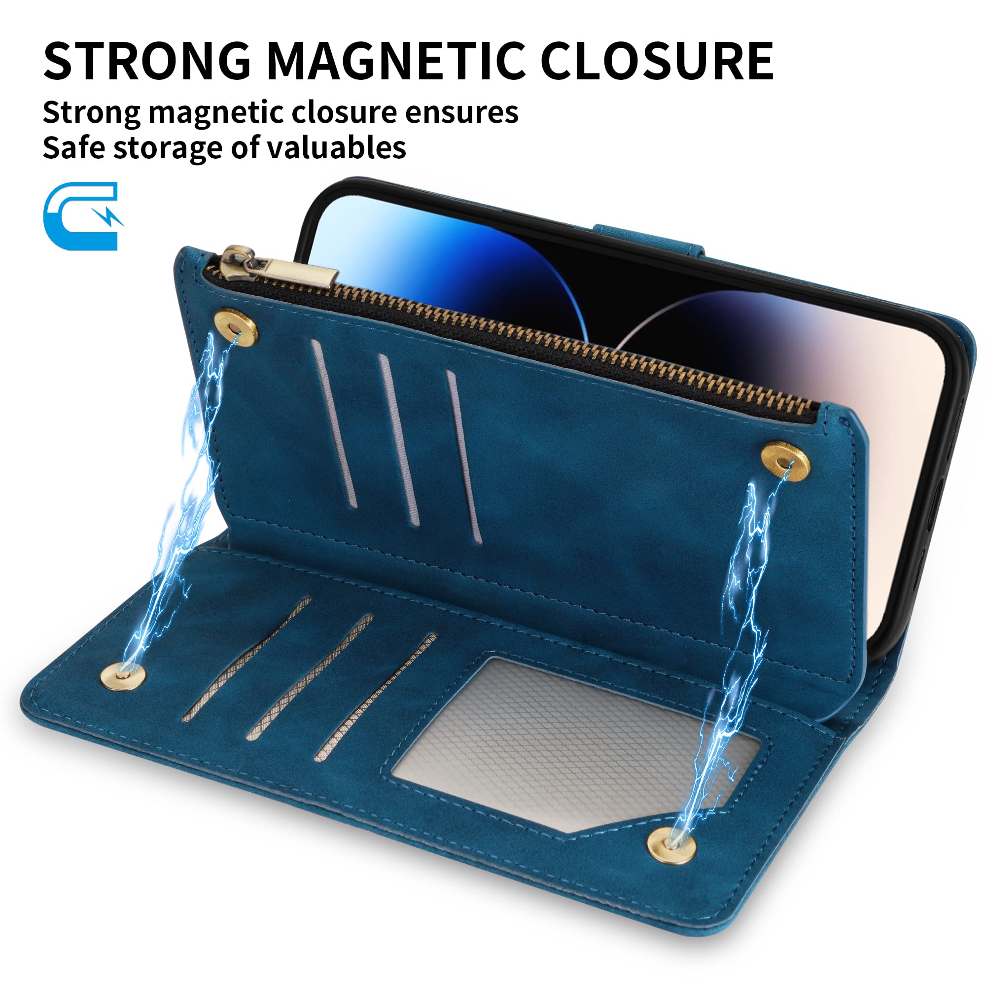 Amazon.com: ZZXX for iPhone 14 Pro Case Wallet with [RFID Blocking