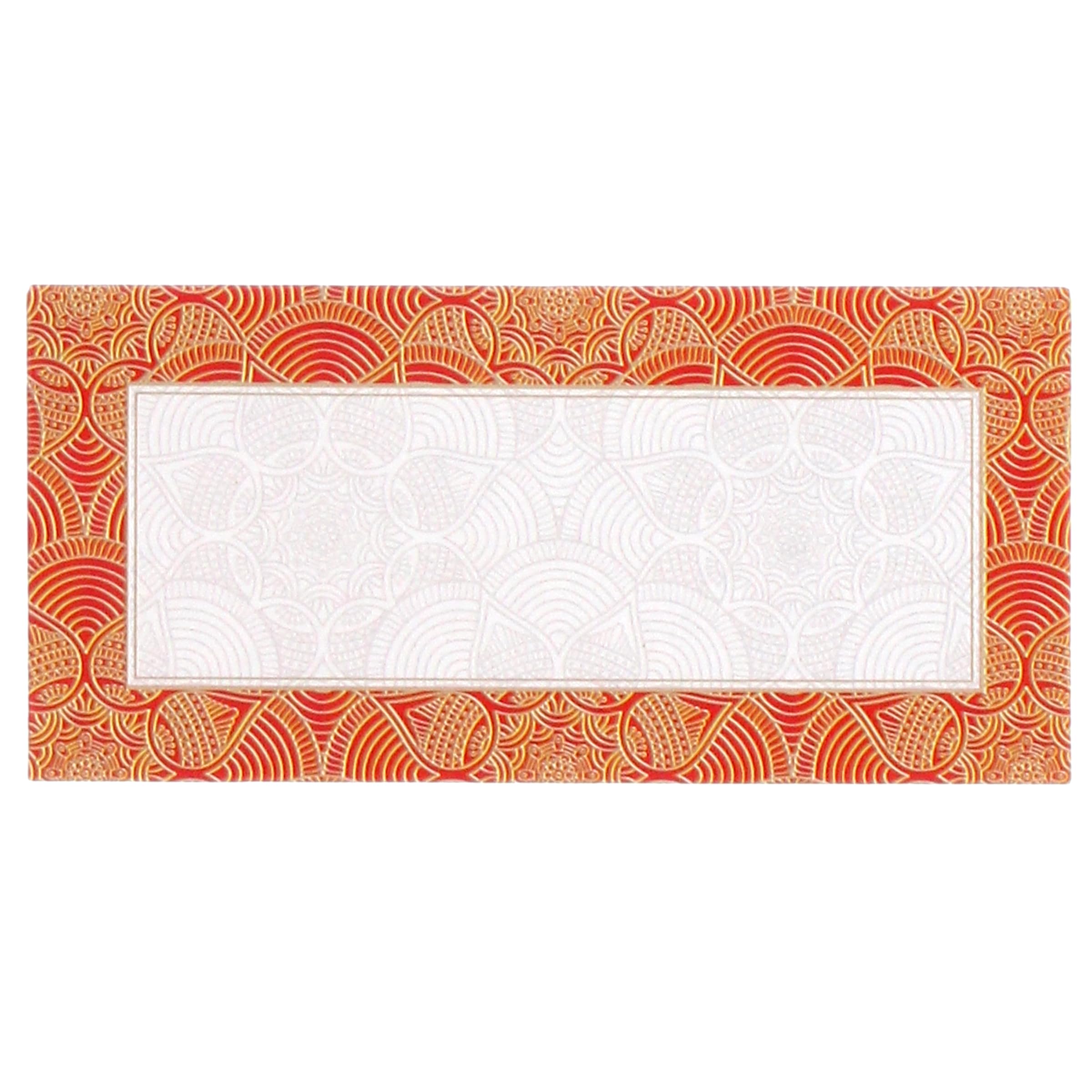Shagun Money Envelopes 25 Pack Indian Wedding Cash Gift Wallets with Damask & Motif Designs for Weddings, Diwali, Birthdays, Engagements & Festivals (Orange)