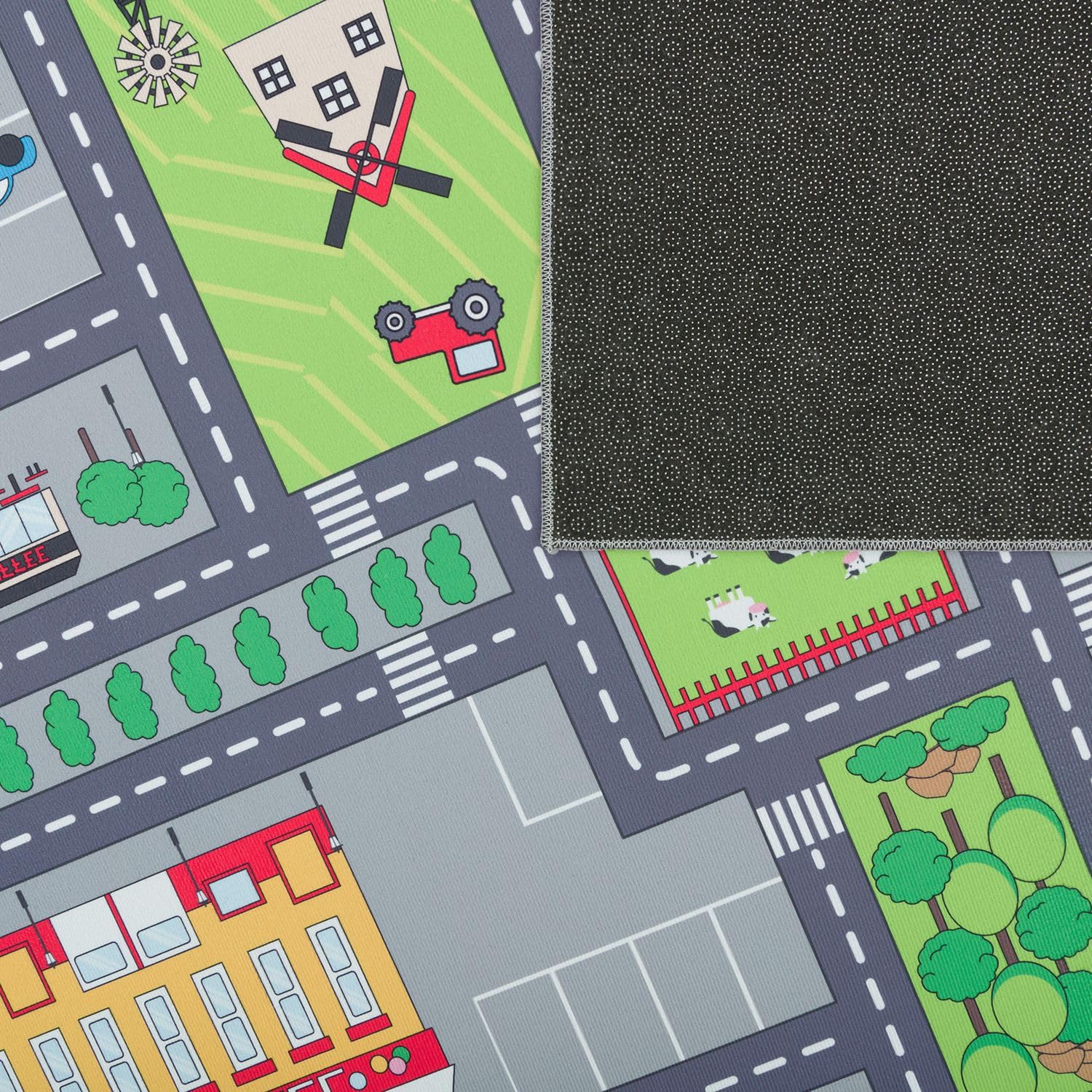 TT Home Tapis De Jeu Chambre Enfant Garcon Fille Voitures Rue Antidérapant Modern, Couleur:Gris 4, Dimension:120x160 cm