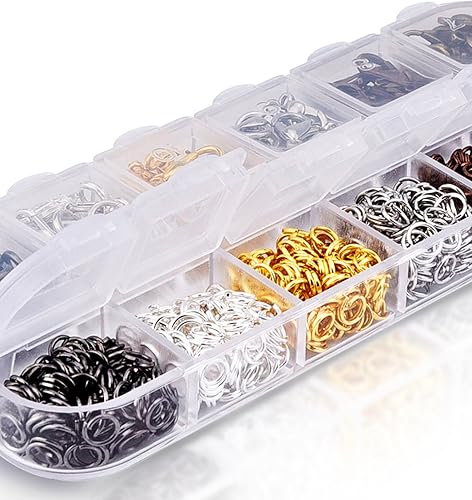 Miniatura 5 de Mudder - Cierre de pinza de langosta y 6 colores abiertos para bisutería (0.472 in, 0.197 in)