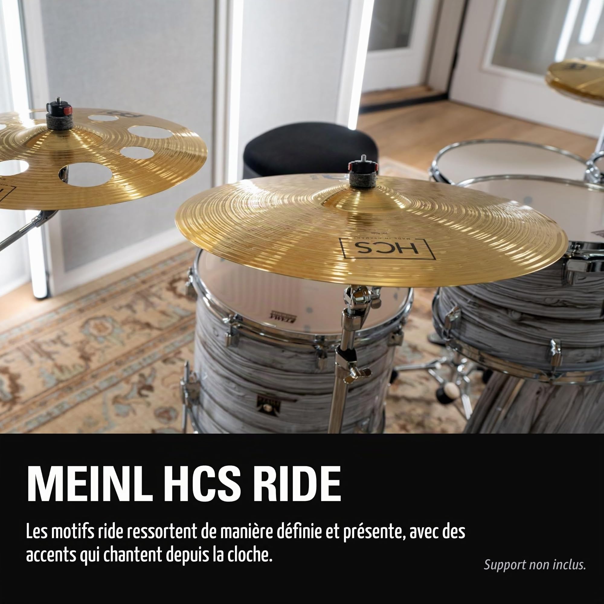 Meinl Cymbals HCS Cymbale Ride 20 pouces (50,80cm) pour Batterie – Finition Traditionelle en Laiton, fabriquée en Allemagne (HCS20R)