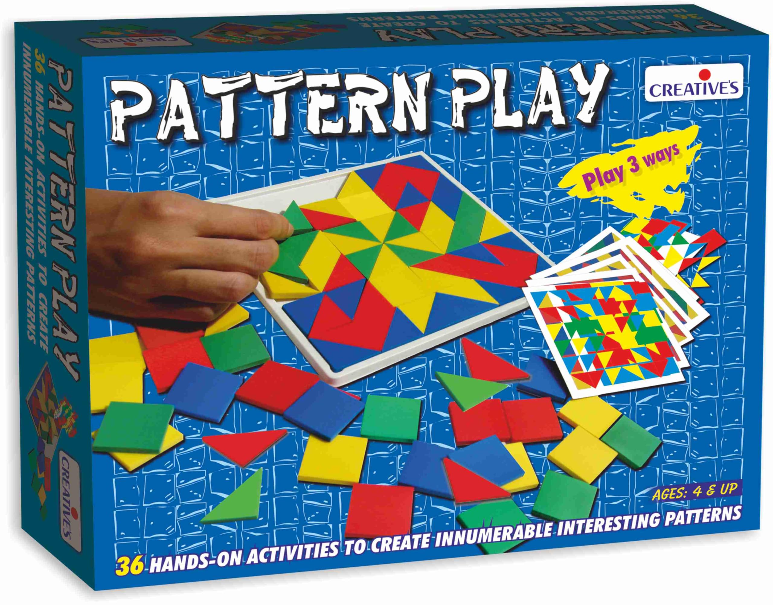Creatives Pattern Play | Fun Learning with Pattern Cards and Tiles | Children to Understand Patterns |Creativity Fun Game for Kids| Spinner-Based Pattern Learning Game | Ages 4 & Up (B009311NAI) Amazon Price History, Amazon Price Tracker