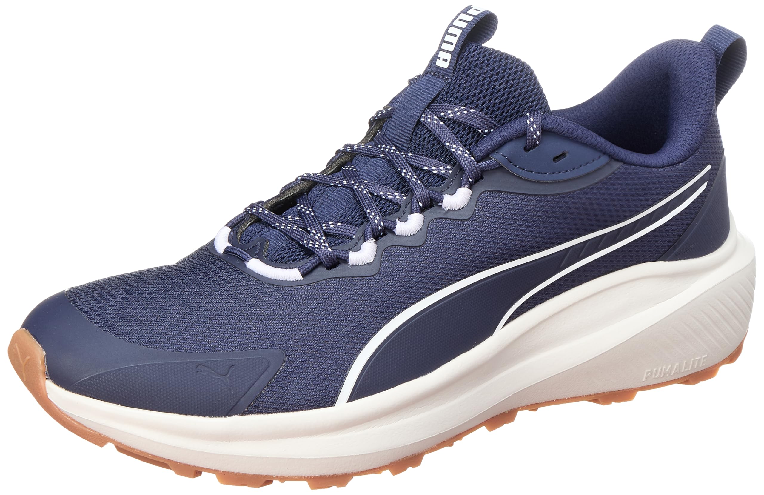 Puma Skyrocket Lite Trail Adult Unisex Straßen-Laufschuh, Navy-Feather Gray, 40.5