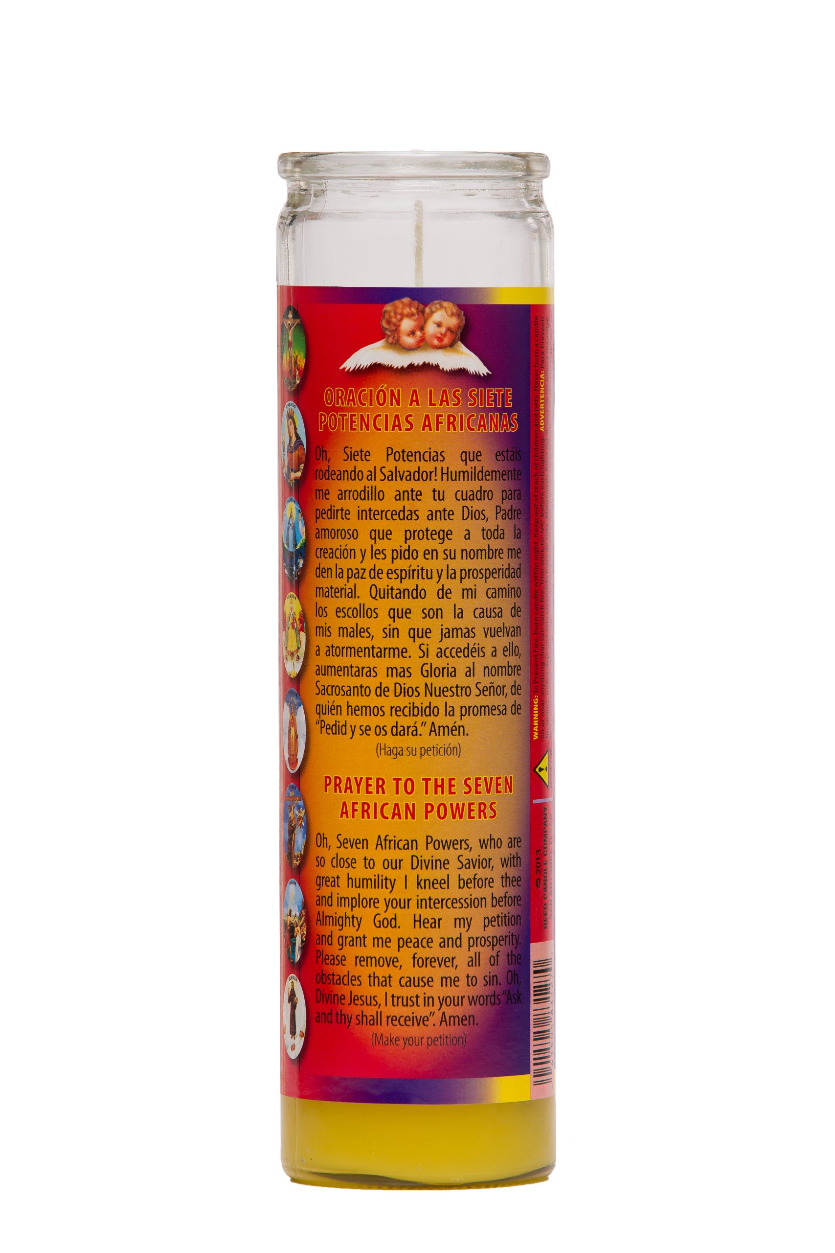 Bougie Des 7 Puissances Africaines - Pour Nettoyage énergétique, Demandes Spirituelles Et Protection - Purification Maison Et Corps
