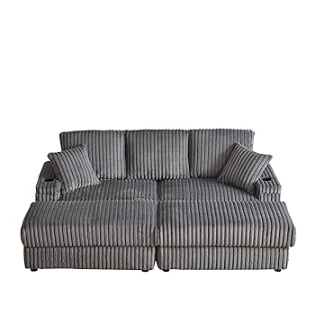Amazon.com: Star20XX 84 Inch Corduroy 3-Seater Sofa with 3
