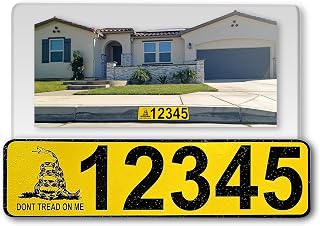 Military Curb Wrap, Reflective Aluminum Personalized Curb Address Decal (Don't Tread on Me Curb Wrap)