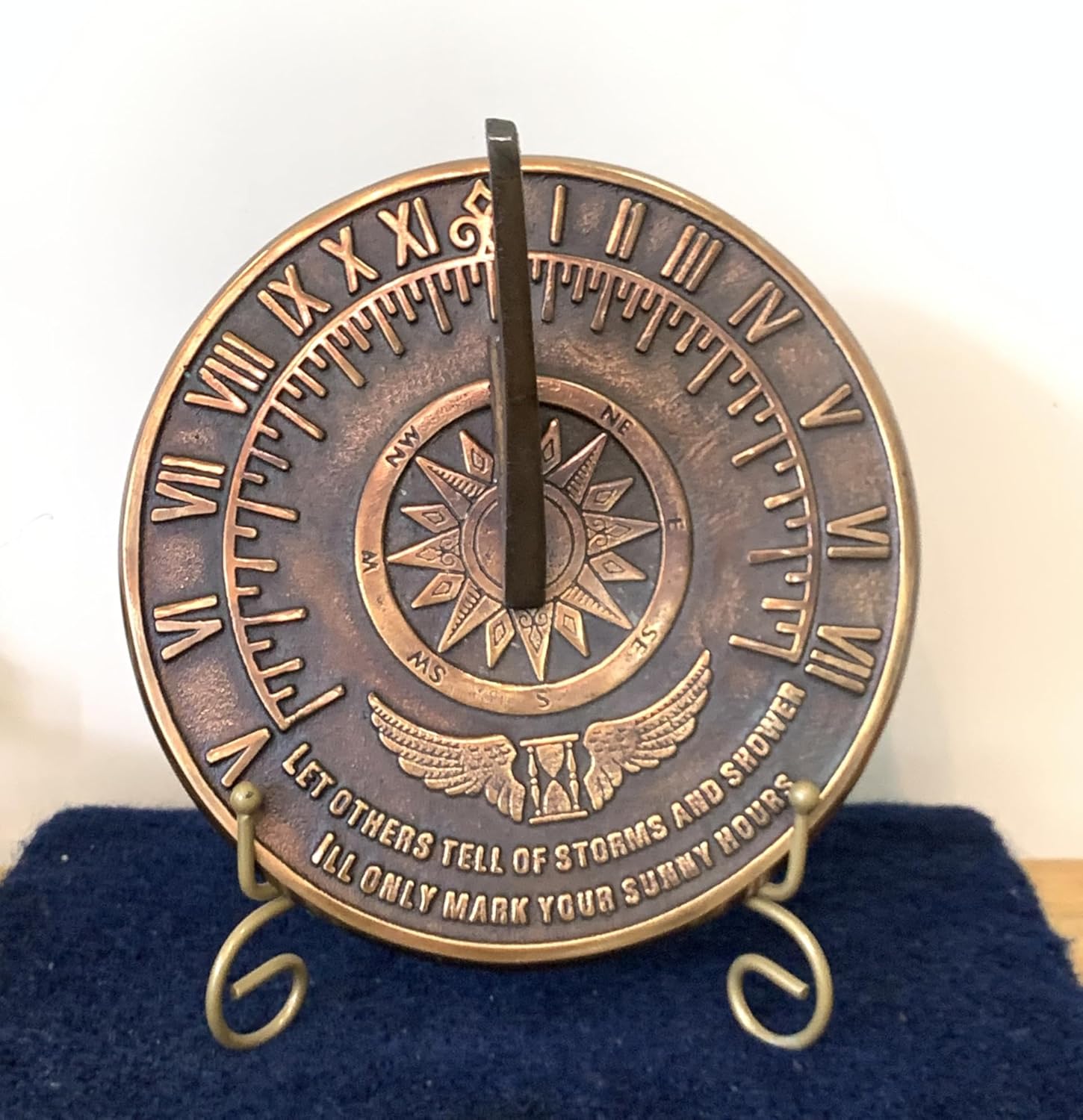 Solid Brass Colonial Sundial-Handmade Decorative Home & Outdoor Brass Sundial Perfect for Gifting, Home Decor, Office Decor, Garden