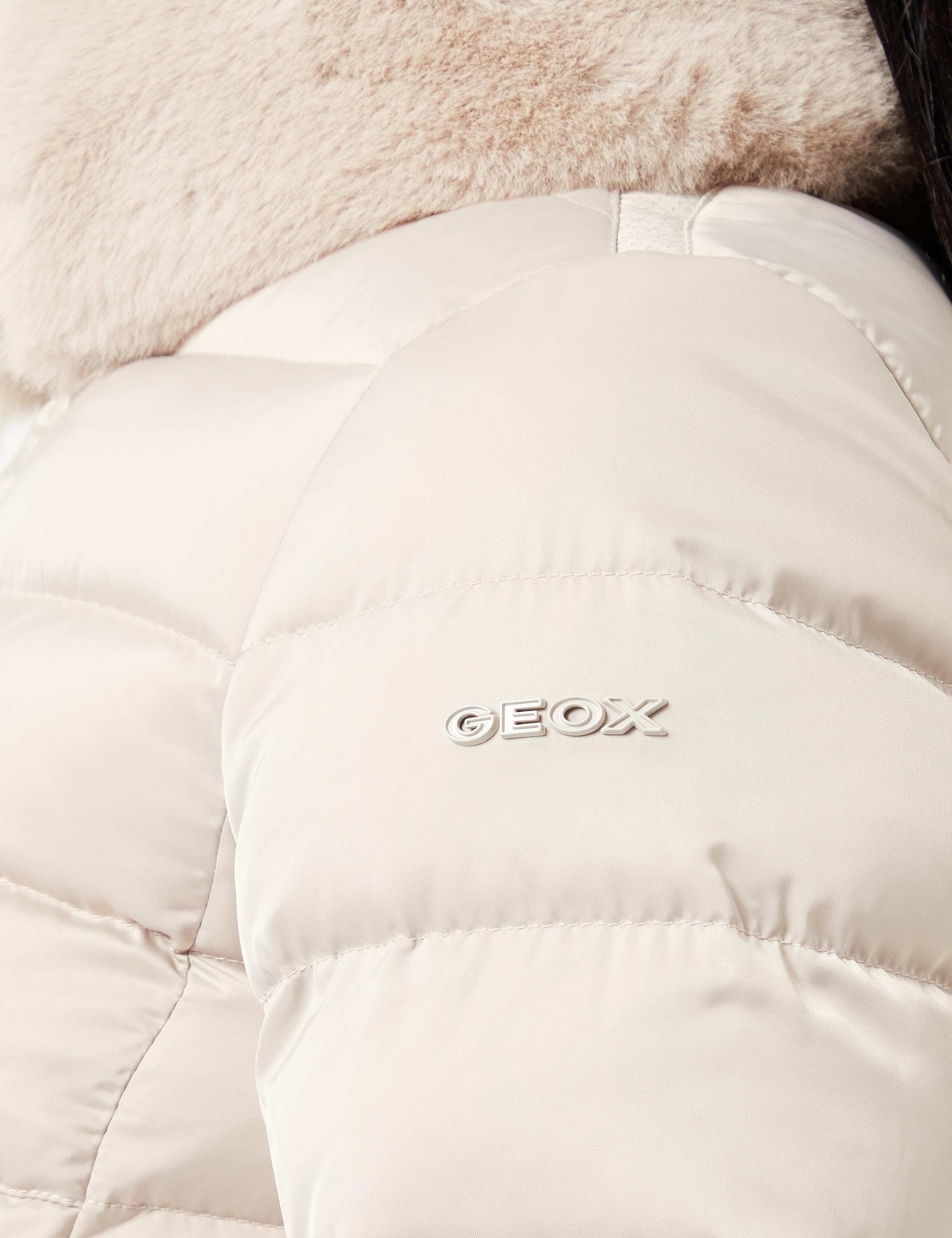 Geox W BETTANIE, giacca Da donna, SILVER GRAY,