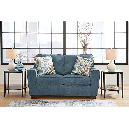 Signature Design by Ashley Cashton Casual Loveseat for Living Room, Blue
