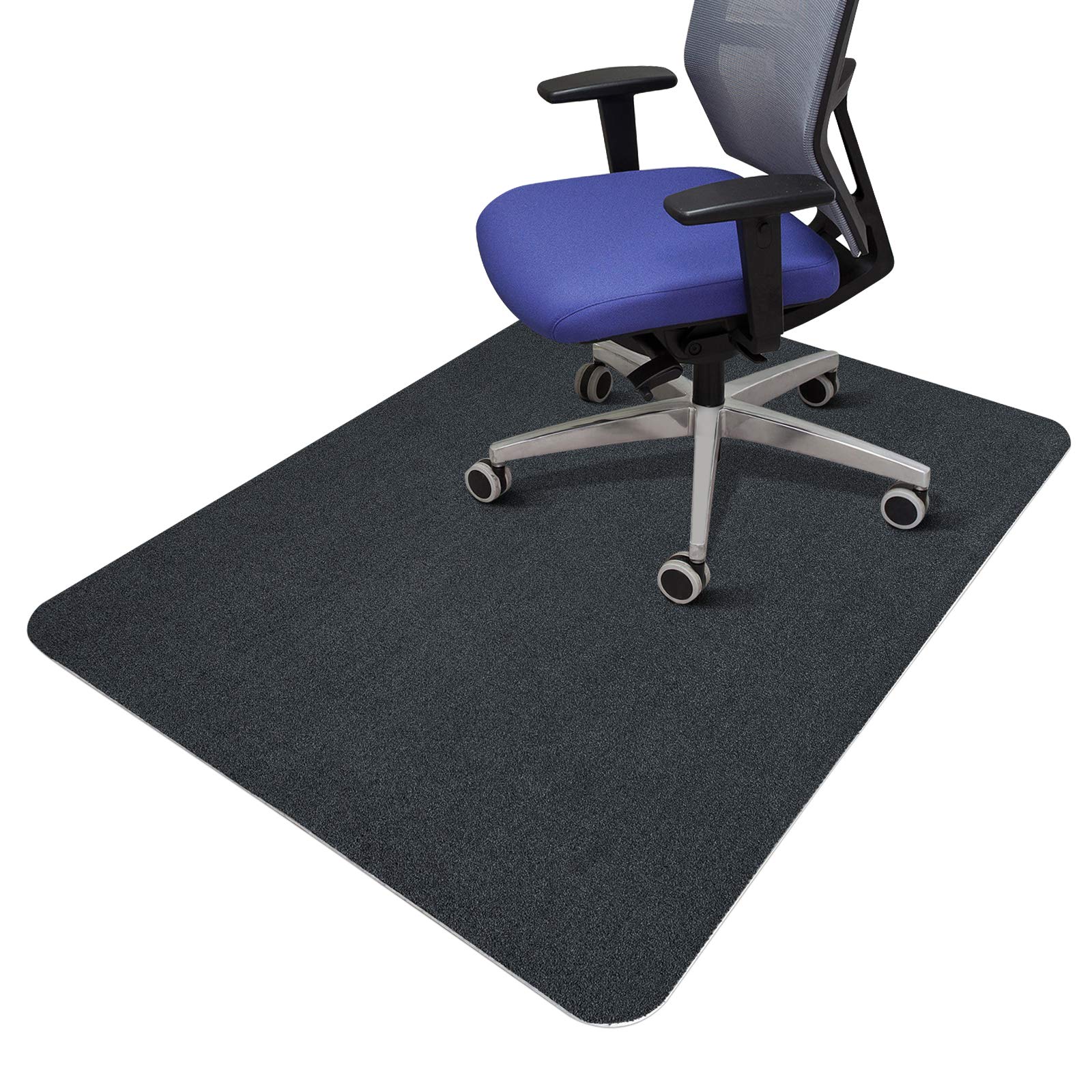 SALLOUS Chair Mat for Hard Floors, Upgraded Version Series Ⅲ - Office Chair Mat for Hardwood Floors, 1/4" Thick 35"x47" Premium Low-Piel Floor Protector Mat Desk Rug for Home Office (Black)