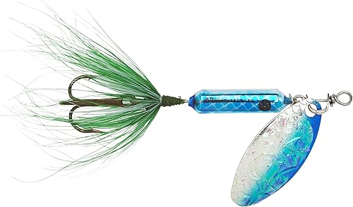 Yakima Bait Wordens Original Rooster Tail - Señuelo giratorio de 18 onzas, paquete de 3 unidades, azul flash