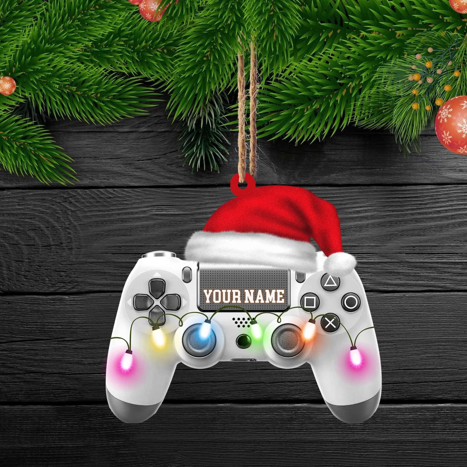 Amazon.com: White Personalized Name Collection Gaming Computer Ornament