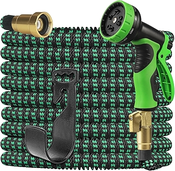 50英尺伸缩园艺喷水管带十功能喷头