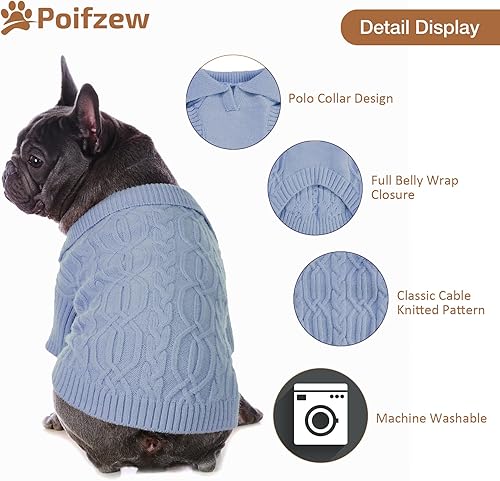 Miniatura 5 de Suéter de forro polar plegable para perro, ropa clásica para mascotas, bonitos suéteres de punto para perros pequeños, niñas y niños, abrigos