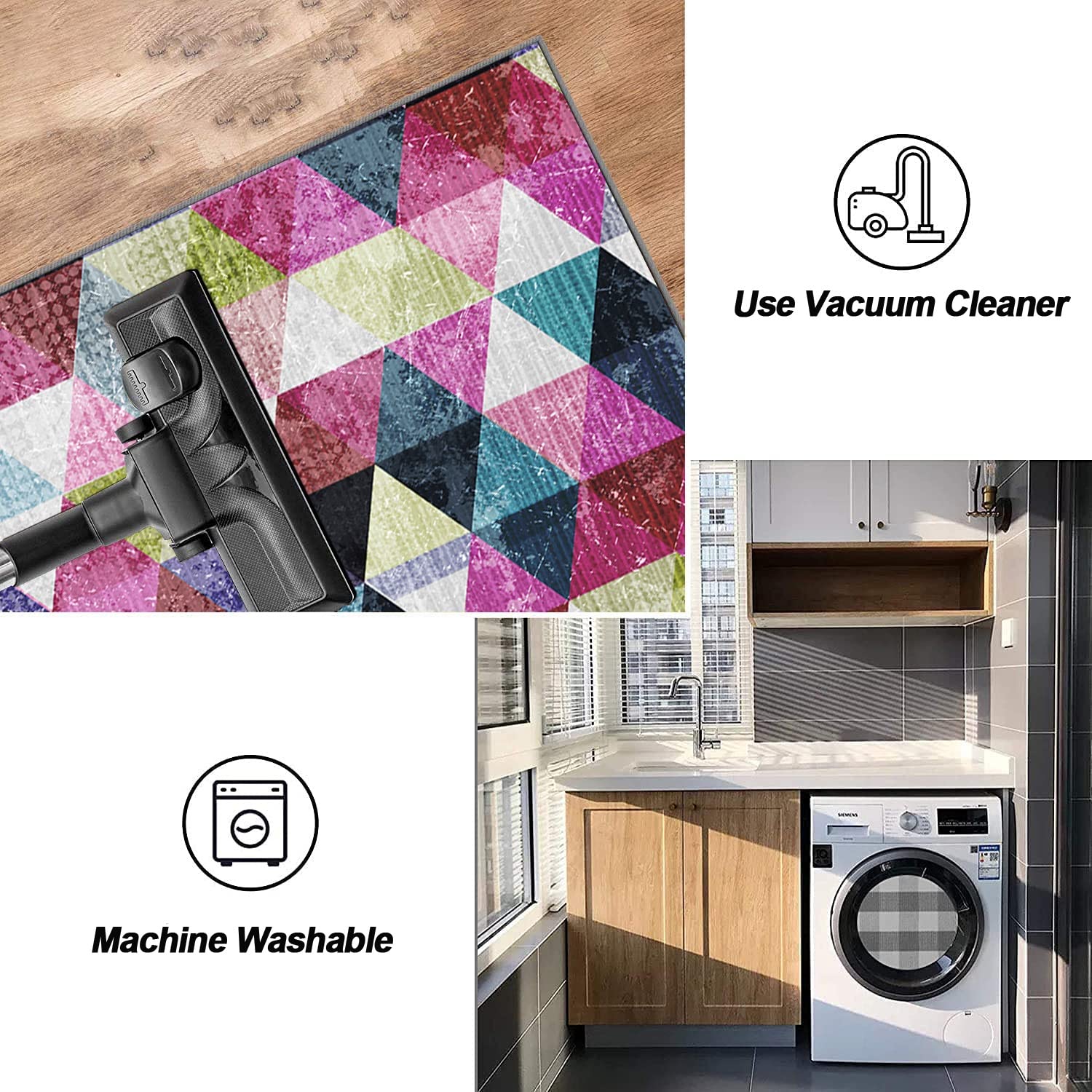 Dywan chodnik do korytarza kolorowy 80 x 300 cm geometryczny dywan mata antypoślizgowa zmywalna chodnik dywan do kuchni sypialni korytarza schody drzwi z możliwością personalizacji