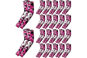 Leumoi Compression Arm Sleeves for Breast Cancer Awareness