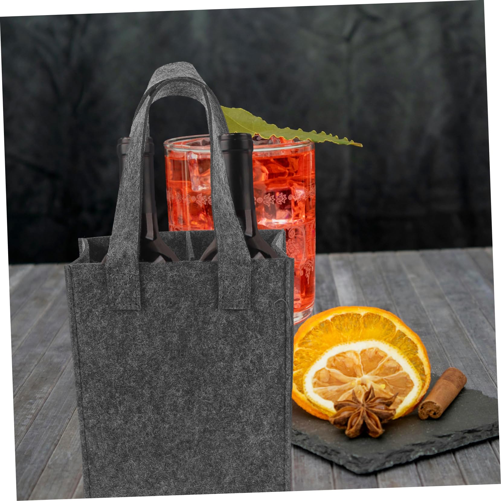 COLLBATH 3 Stück 2 Weinbeutel Isoliert Kleiner Filz Tragbar Groß Flaschentaschen Geschenkbeutel Für Wein Taschen Für Flaschenhalter Tragetasche Für Weinflaschen Grey Gefühlt