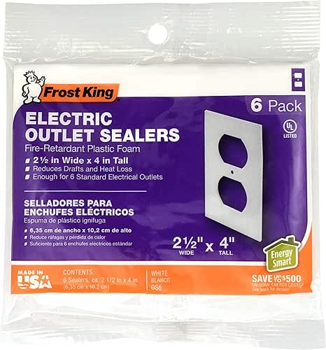 Stop Window Condensation Before It Turns Into Mold Frost King OS6H Foam Outlet and Switch Sealers, White, 2-1/2"