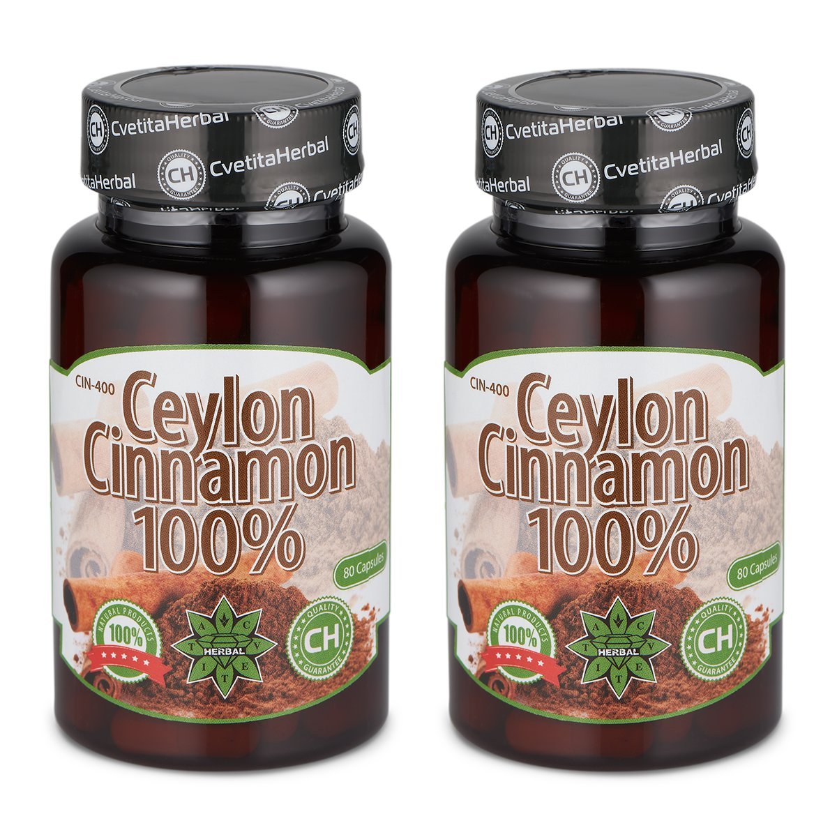 100% Ceylon Cinnamon | 160 Capsules x 300 mg (80 Days Supply) | Reduce Appetite & Weight Loss | Supports Heart & Joint Health | Powerful Natural Antioxidant by Cvetita Herbal