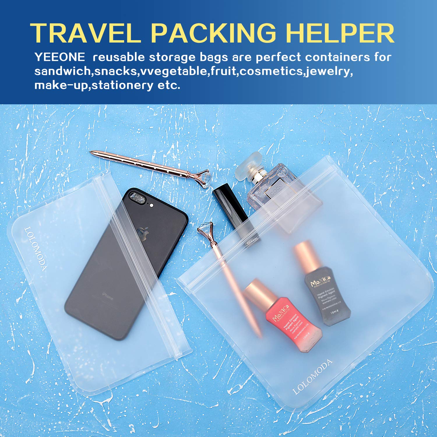 Sacs De Rangement Alimentaires Réutilisables - Lot De 10 Sacs De Congélation Réutilisables Gallon