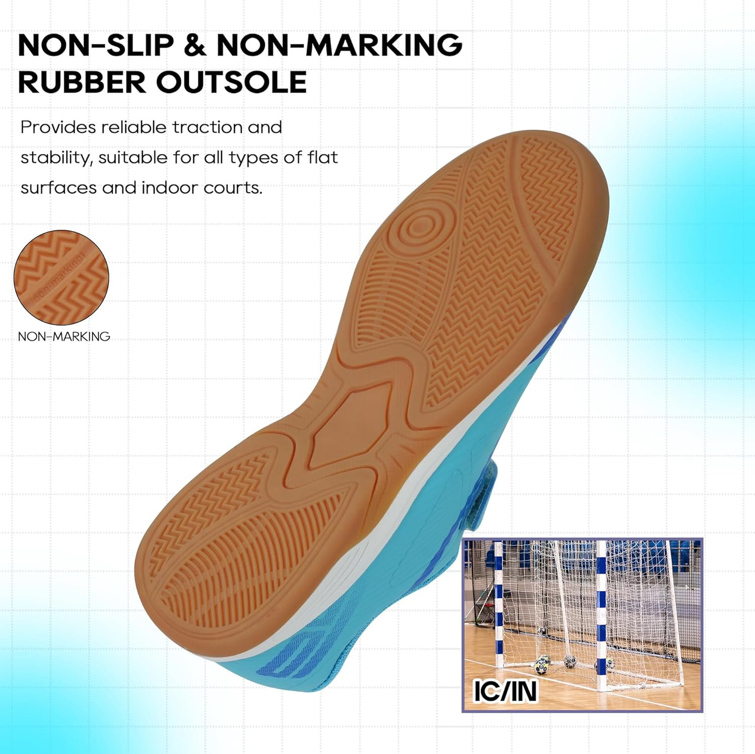 brooman Kids Indoor Soccer Shoes Boys Girls Futsal Soccer Sneakers - Image 4