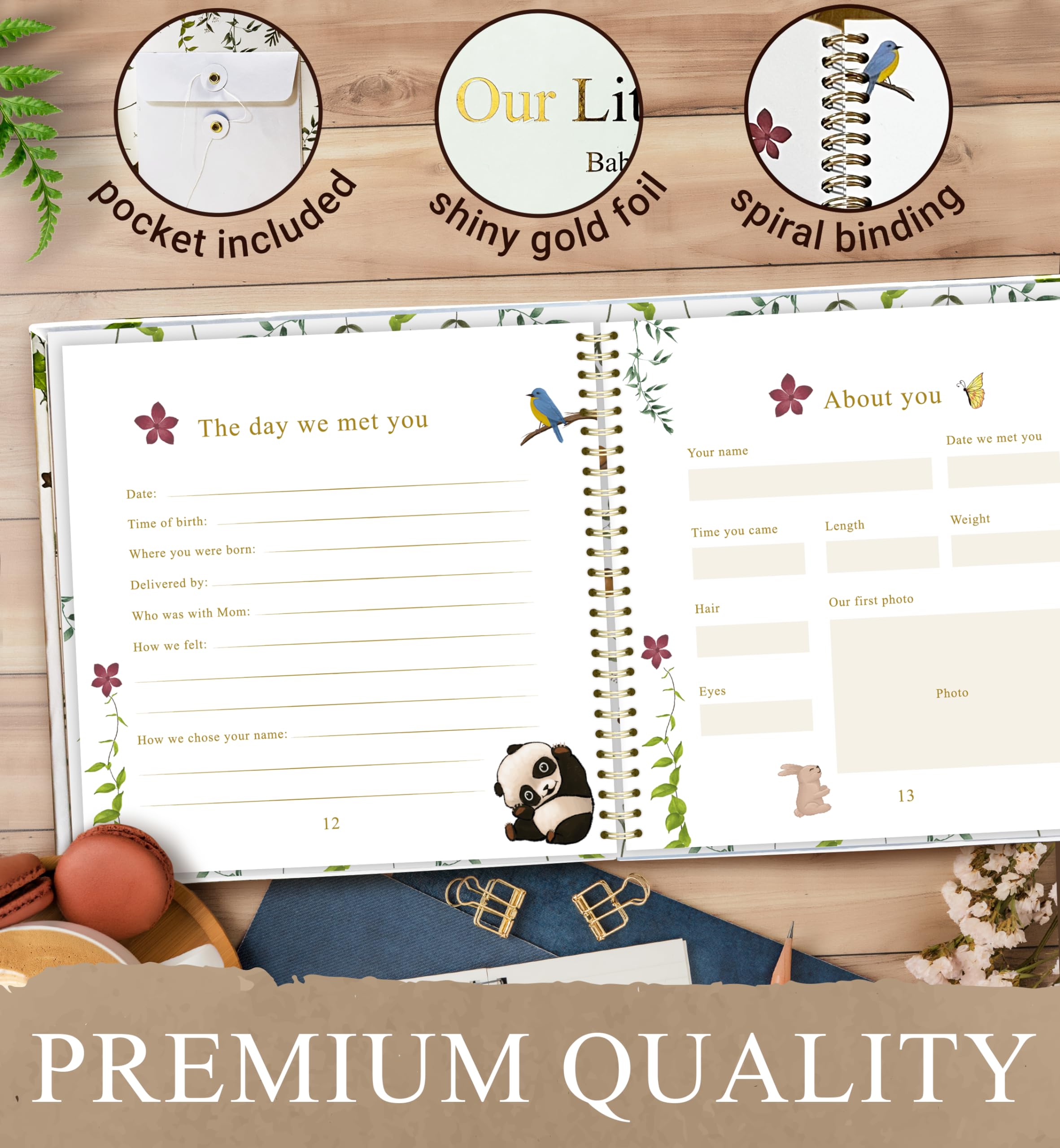 Our Little Miracle Baby Memory Book - Erinnerungsbuch Für Das Erste Jahr