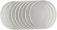 Kit 10 Telas Redondas para Pizza, 35 cm, Alumínio Reforçado, para Forno Convencional e Forno a Lenha