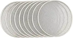 Kit 10 Telas Redondas para Pizza, 35 cm, Alumínio Reforçado, para Forno Convencional e Forno a Lenha