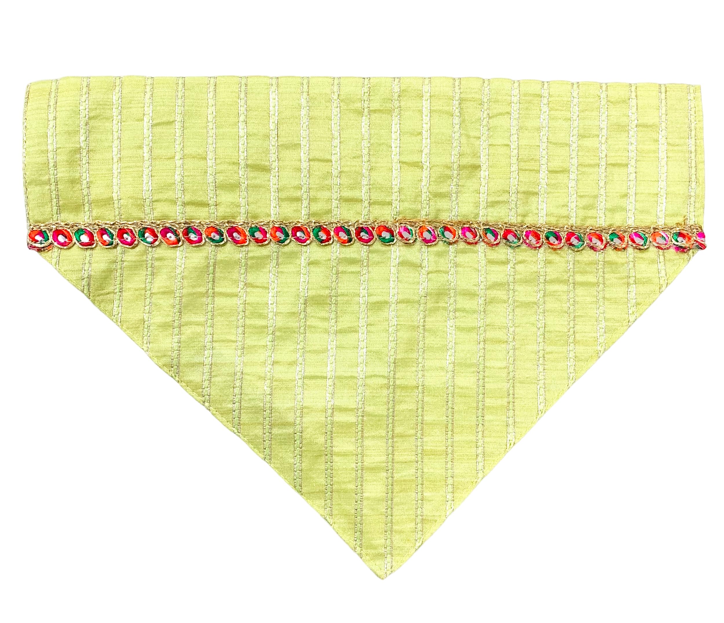 Festive Dog Bandana: Wedding/Rakhi/Diwali Bandana for Pets (Green) (B09BK4NY4Z) Amazon Price History, Amazon Price Tracker