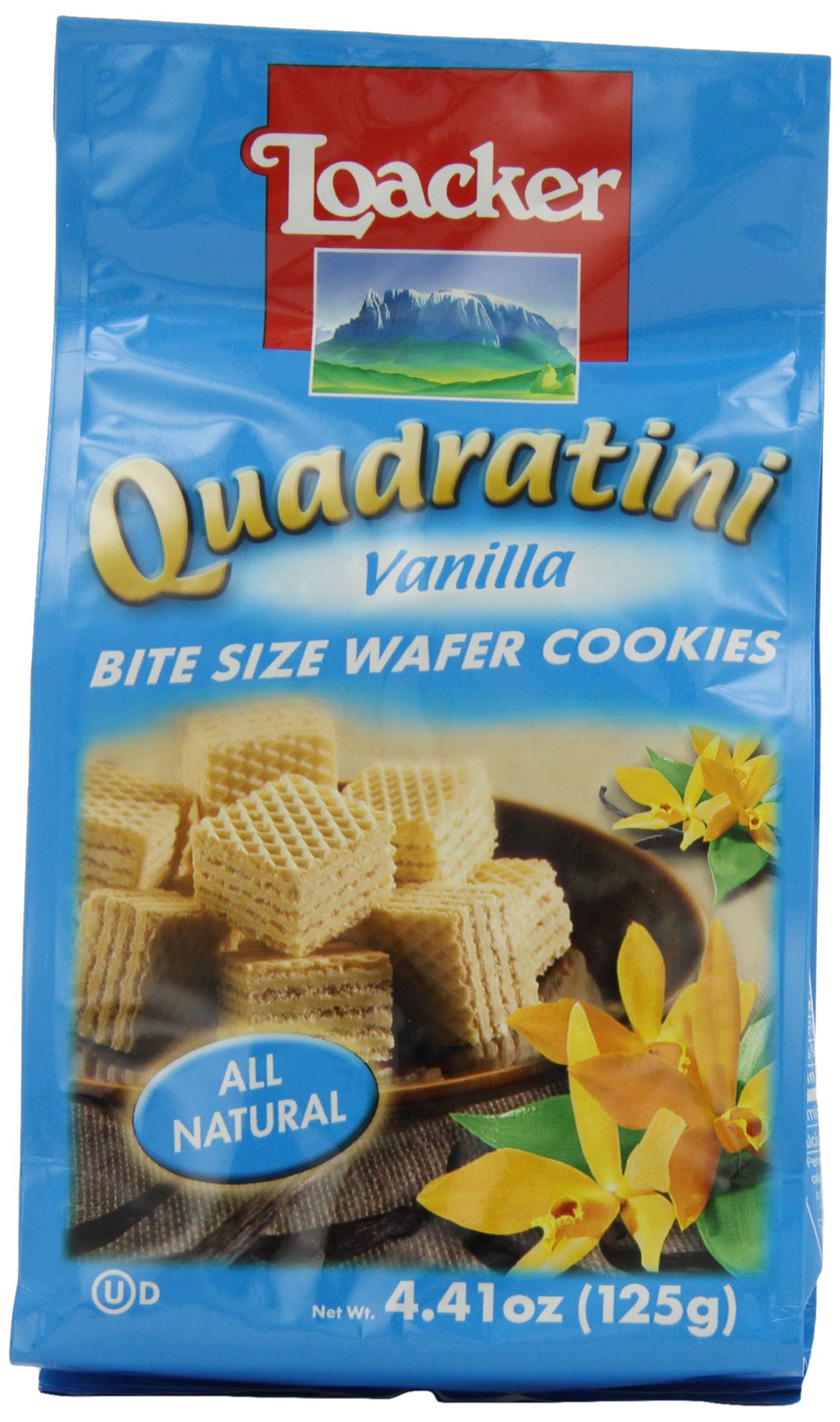 Loacker Small Quadratini, Vanilla, 4.4-Ounce (Pack of 6)
