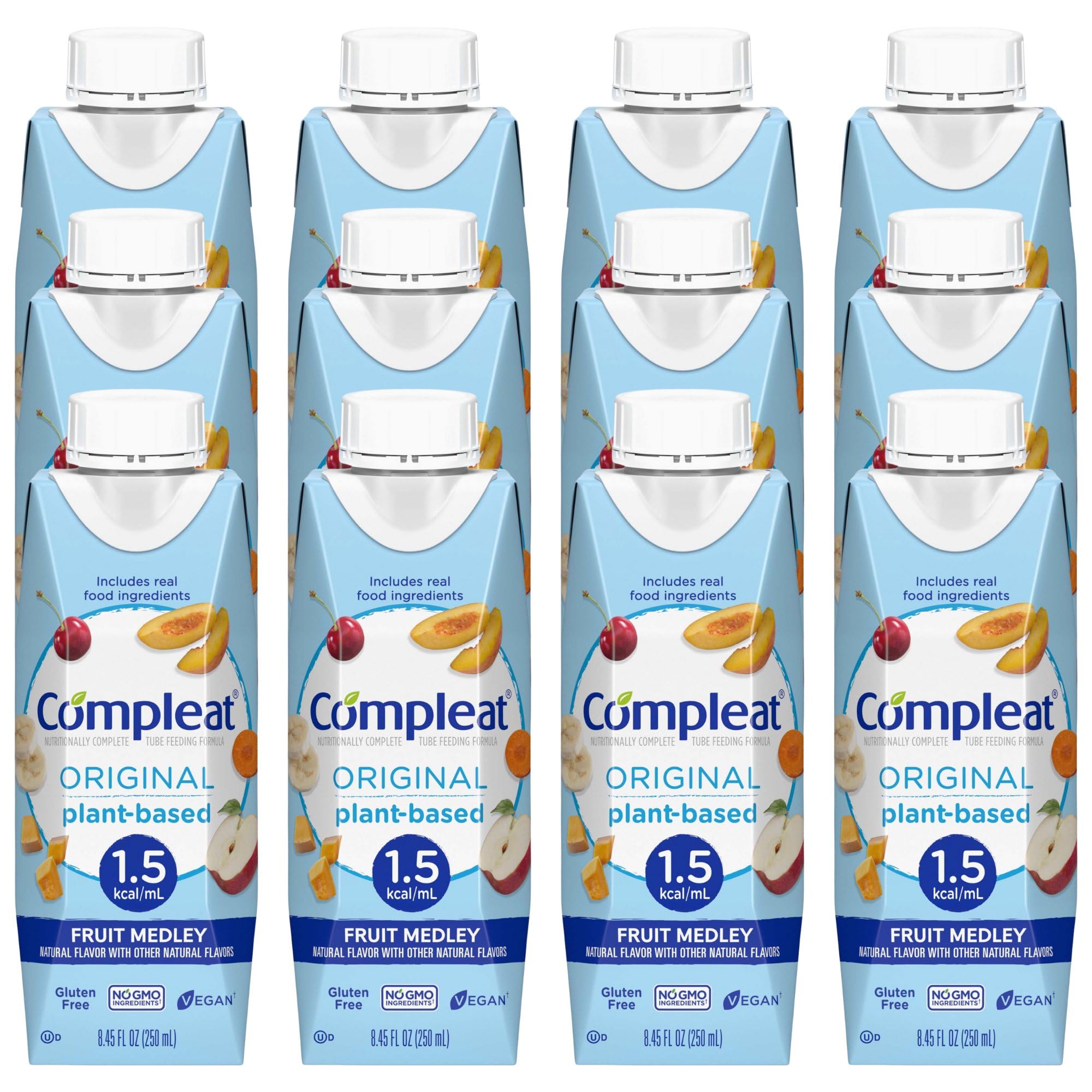 Nestle Compleat Original 1.5 Tube Feeding Formula Fruit Medley 250 mL Carton 24 Ct