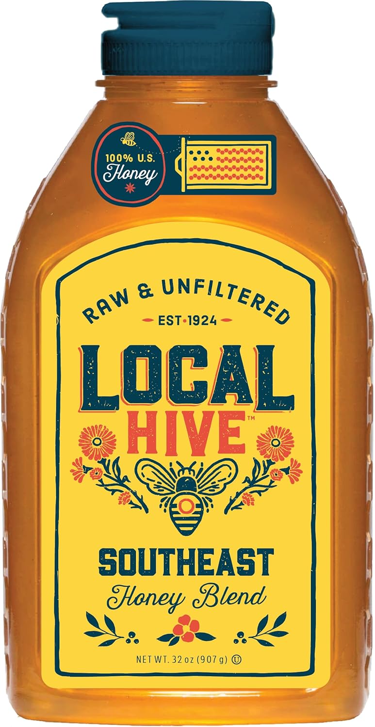 Local Hive Southeast Raw Unfiltered Honey – 32oz, 100% Pure US Honey, Sourced from American Bees and Beekeepers – Natural Sweetener, Ideal for Tea, Baking, and Cooking Local Hive Southeast Raw Unfiltered Honey – 32oz, 100% Pure US Honey, Sourced from American Bees and Beekeepers – Natural Sweetener, Ideal for Tea, Baking, and Cooking