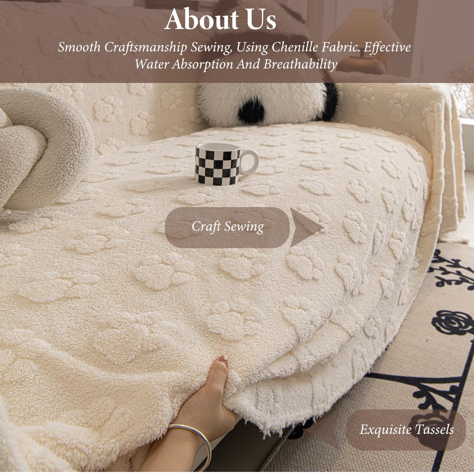 Manta de sofá de Felpa cálida para Invierno, diseño de Moda Simple, Jacquard Resistente a la abrasión con Huella de Perro, Manta cálida para sofá o Coche tamaño King Pink 180 * 420cm