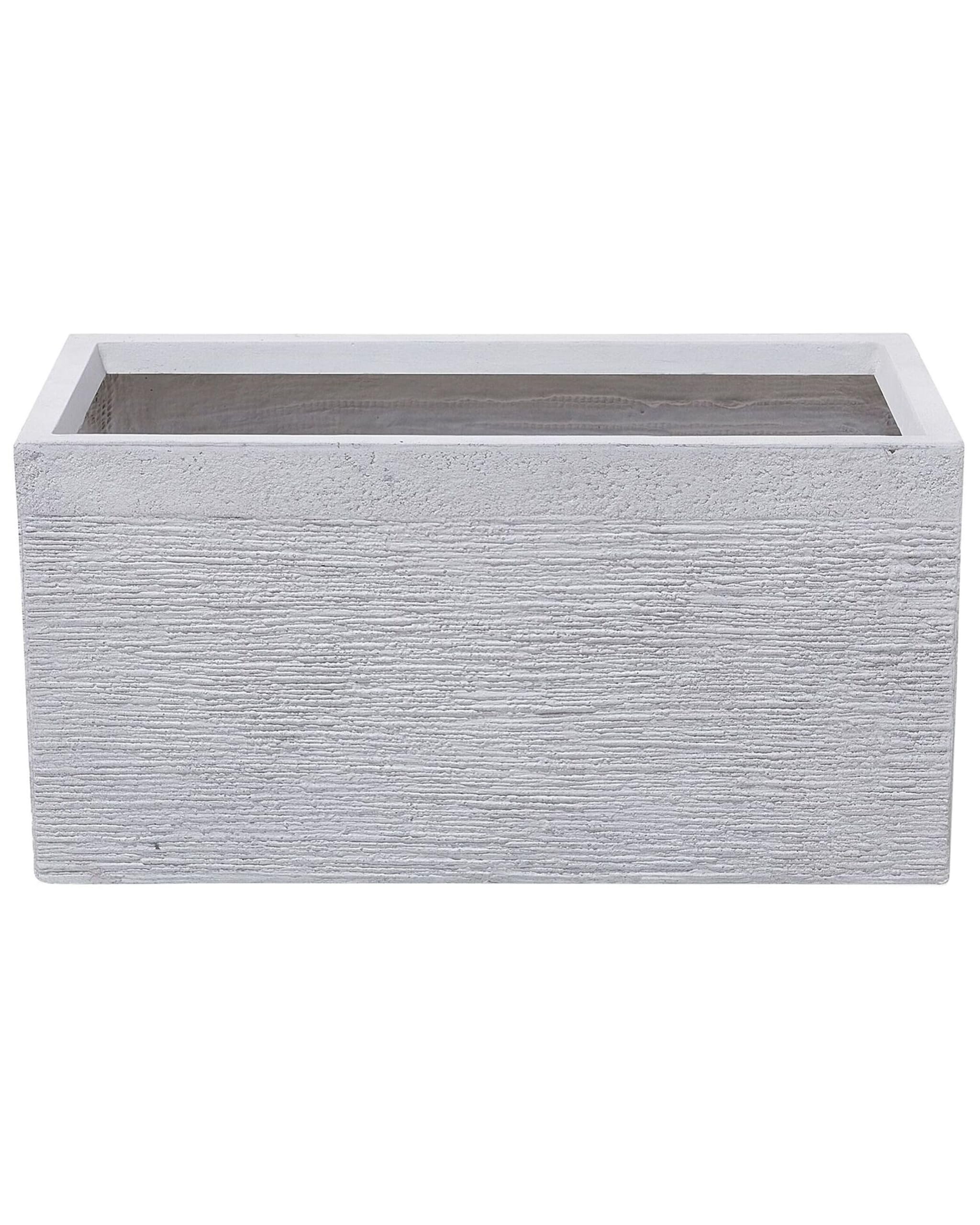 Praktischer Blumentopf 60 x 29 x 30 cm Steingemisch weiß Myra
