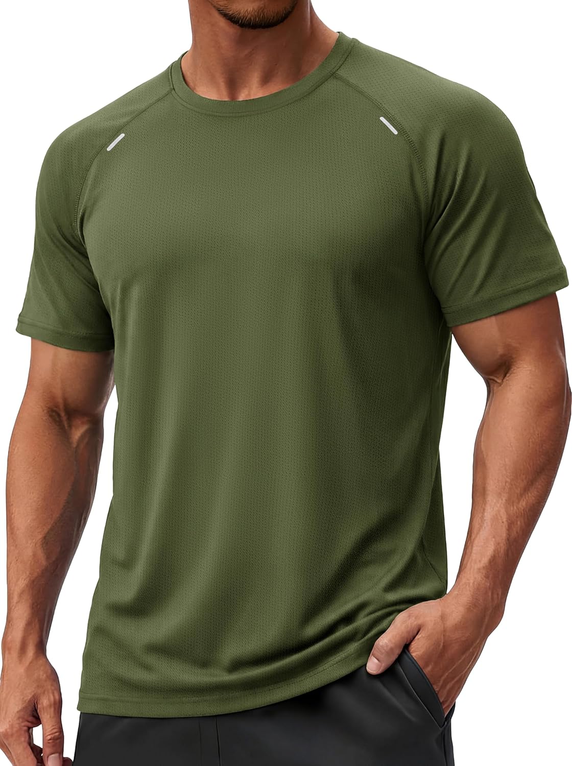 TACVASEN Men's Workout Shirts Athletic Dry Fit Mesh Short Sleeve Shirts Moisture Wicking Running Performance Gym Tee