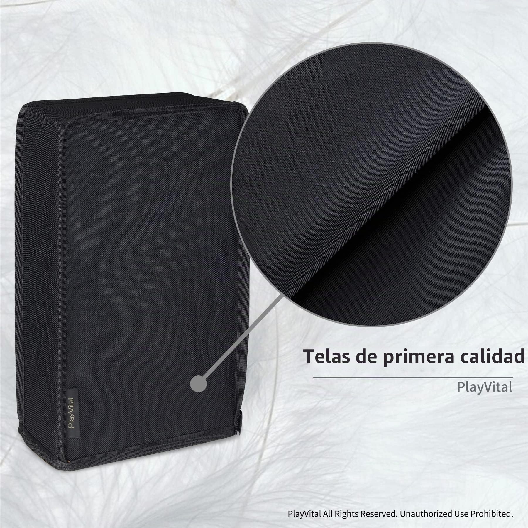 PlayVital Funda Vertical para Xbox Series S - Cubierta a Prueba de Polvo, Protector Anti-Agua y Forro Suave, Diseño Compacto y Fácil Acceso, Protección Completa para Xbox Series S (Negro)