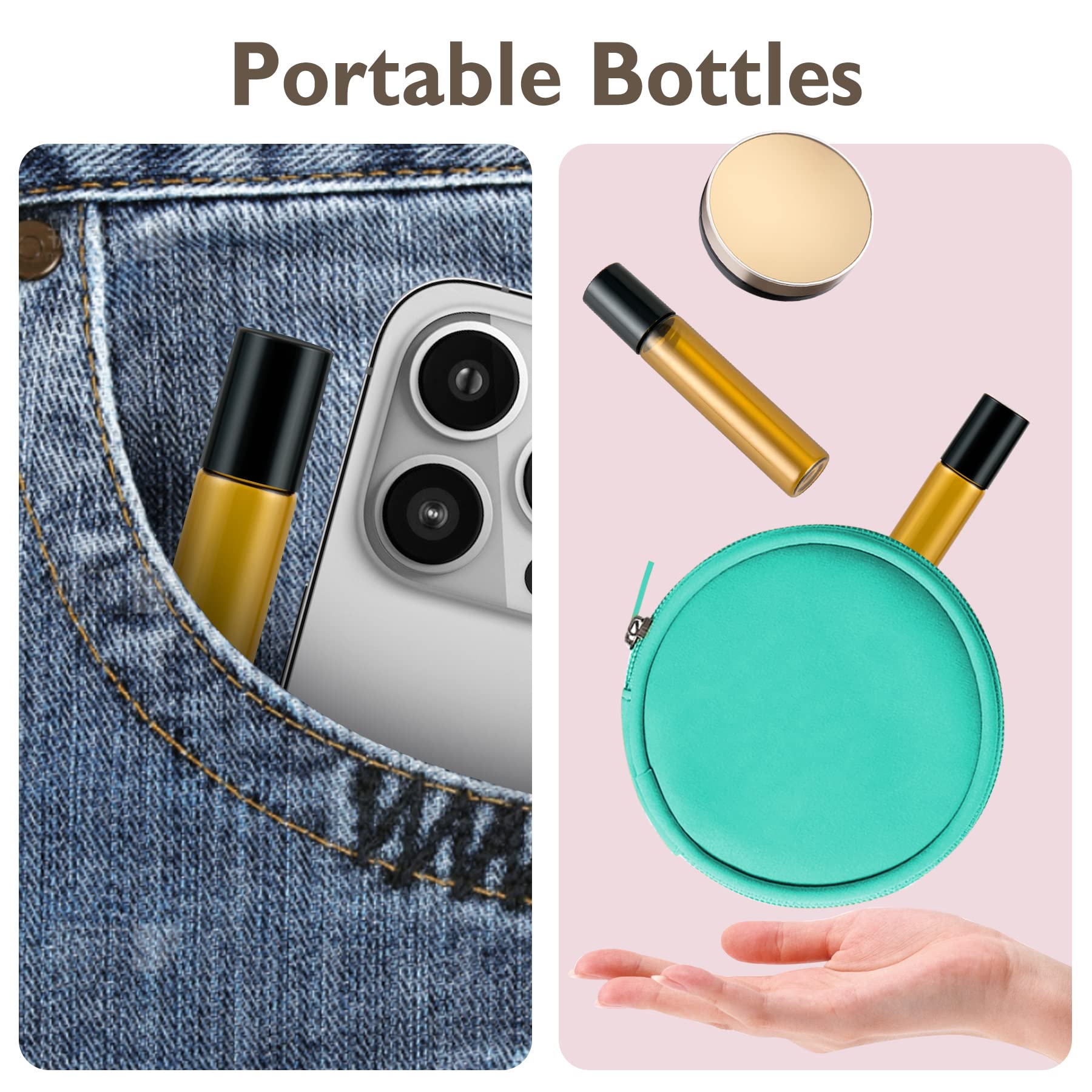 25 Bottiglie Vetro Roll On Per Oli Essenziali - 3ml/5ml/10ml Con Etichette E Pipette - Foto 7