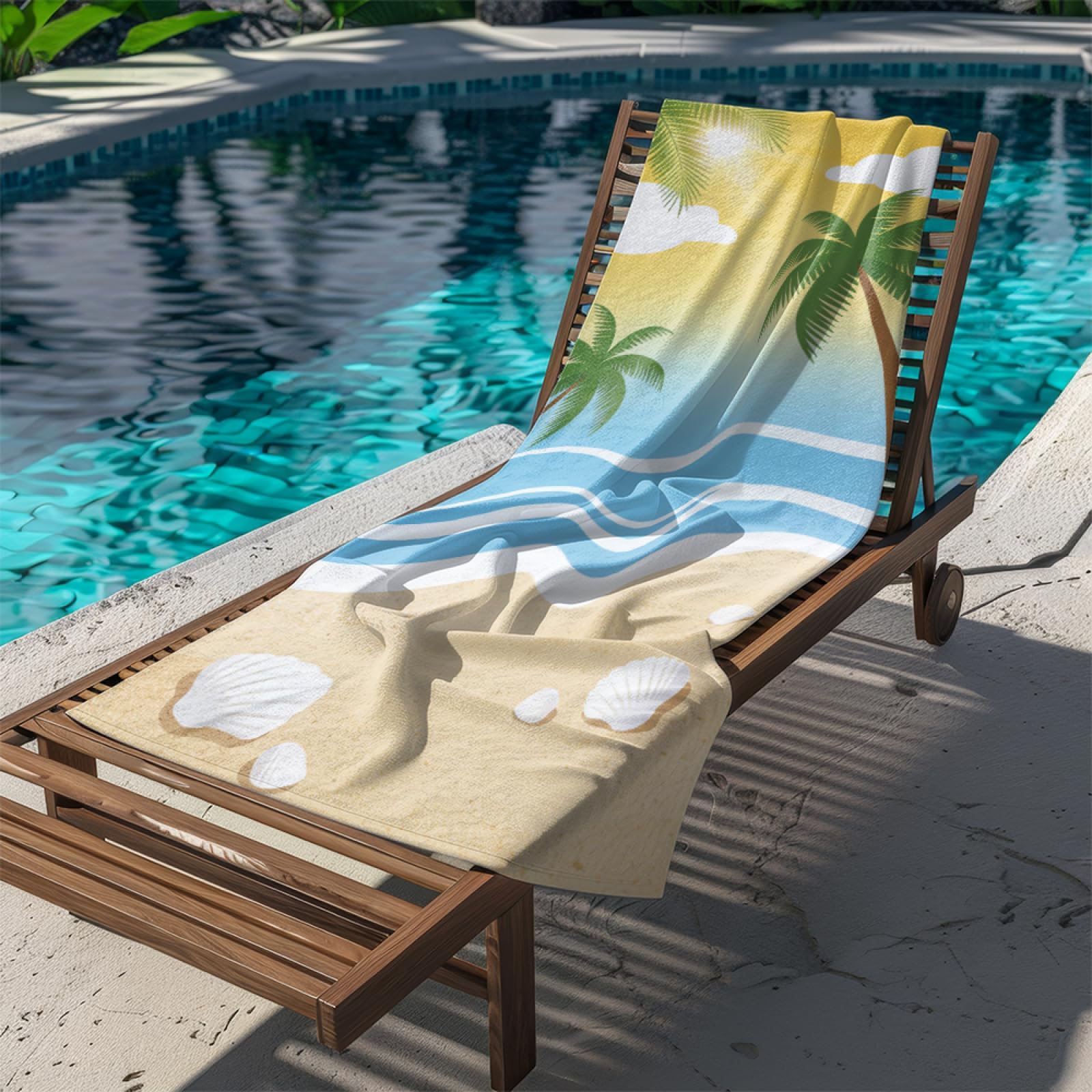 Fouta PlagePlage du Ciel Jaune Modèle Surdimensionné avec Diverses Tailles, Respirante et Portable, Parfaite pour Voyages Sorties Piscine et Usage Extérieur Quotidien 90x160 cm