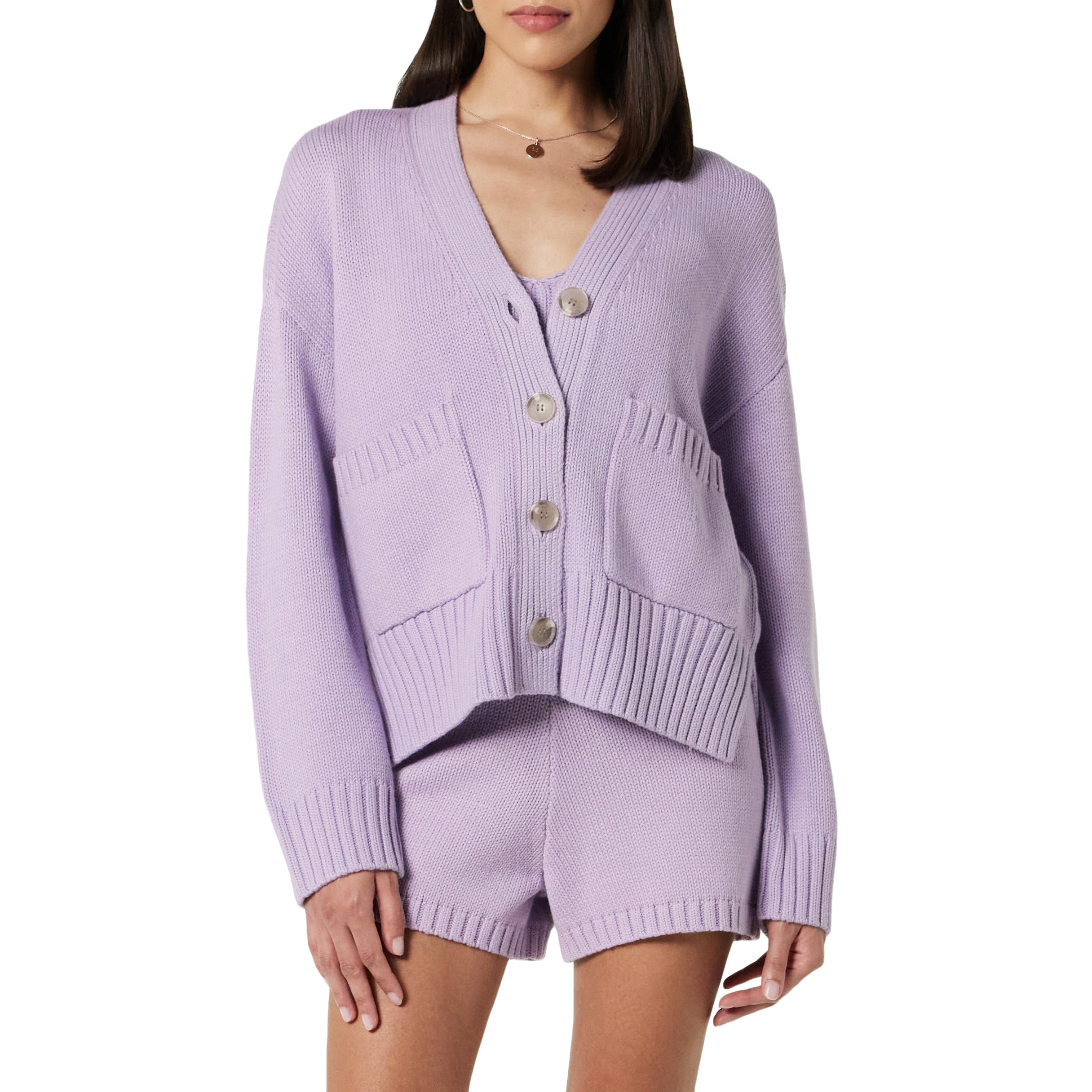 The Drop Women's Brigitte Cotton Blend Chunky Cardigan