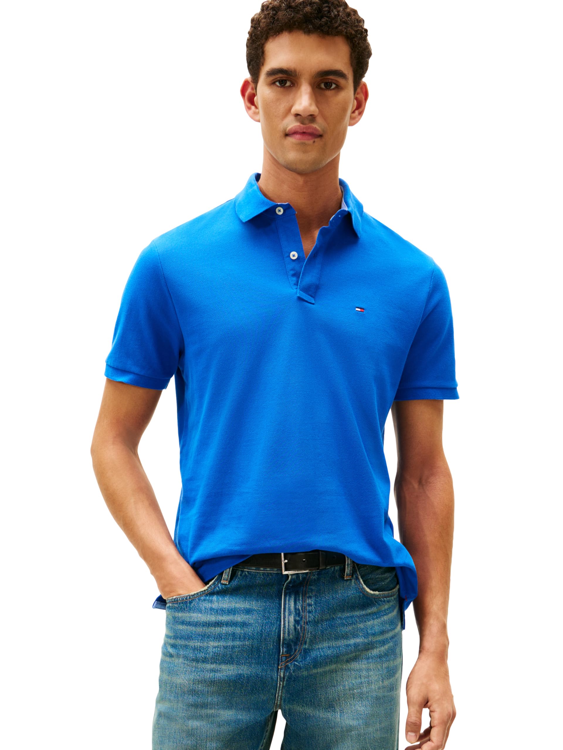 Tommy Hilfiger Mens Short Sleeve Cotton Pique Polo Shirt in Regular Fit