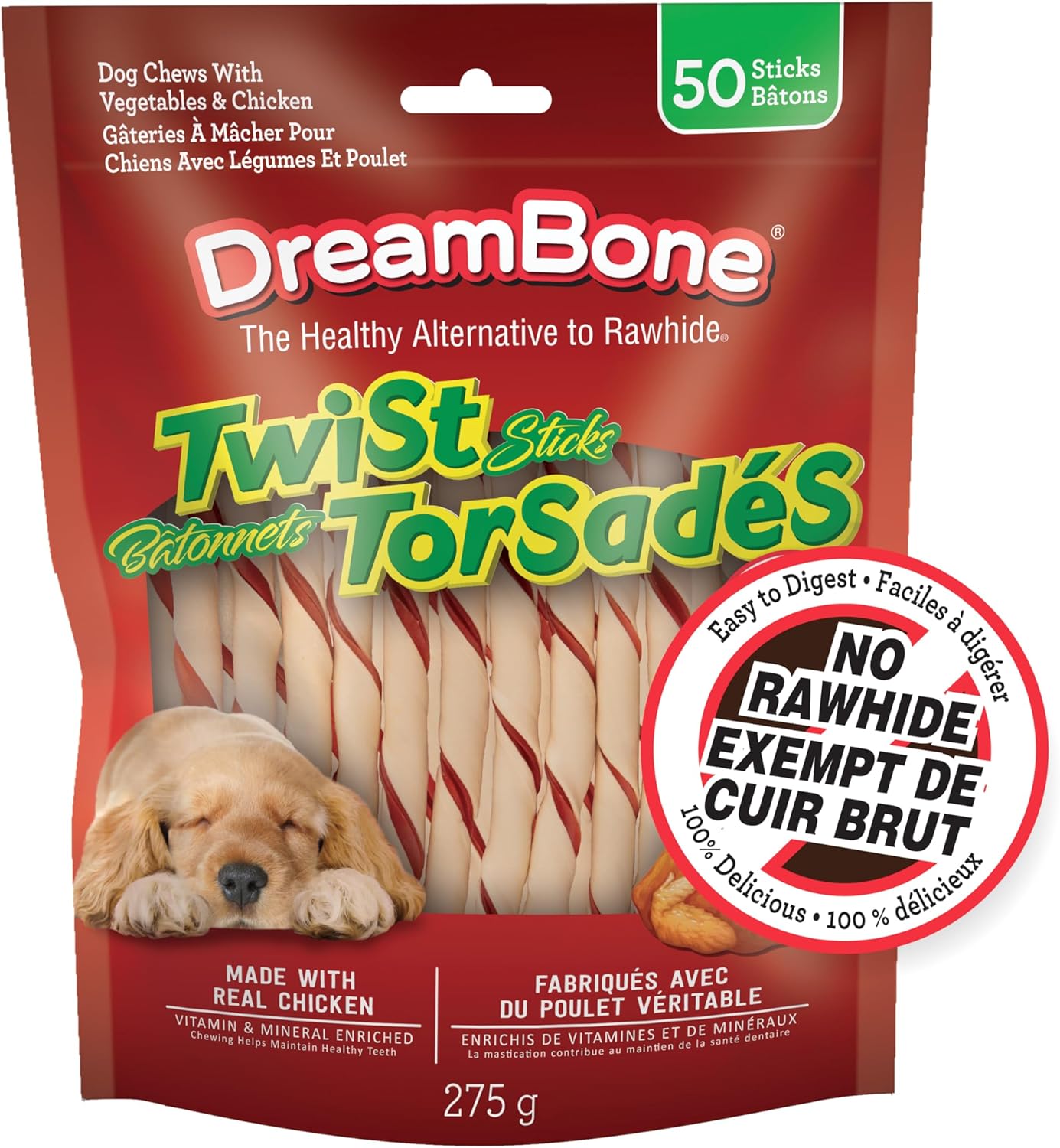 DreamBone Chicken Twist Stick 50ct, 10oz, 275g Amazon.ca Pet Supplies