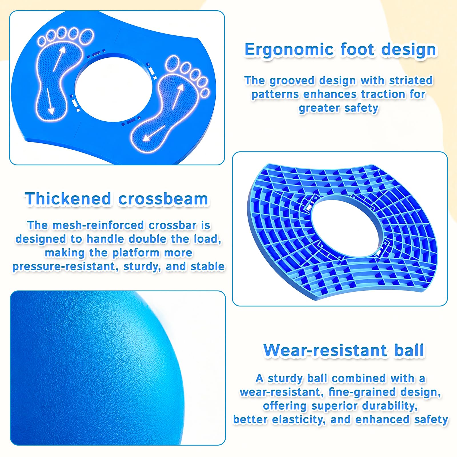 Balones Saltadores, Pelota-Salto Inflable con Bomba, para Uso en Interiores y Exteriores, Pelota-Saltarina Juguetes Regalos para Fiestas y Cumpleaños (Azul) — view 4