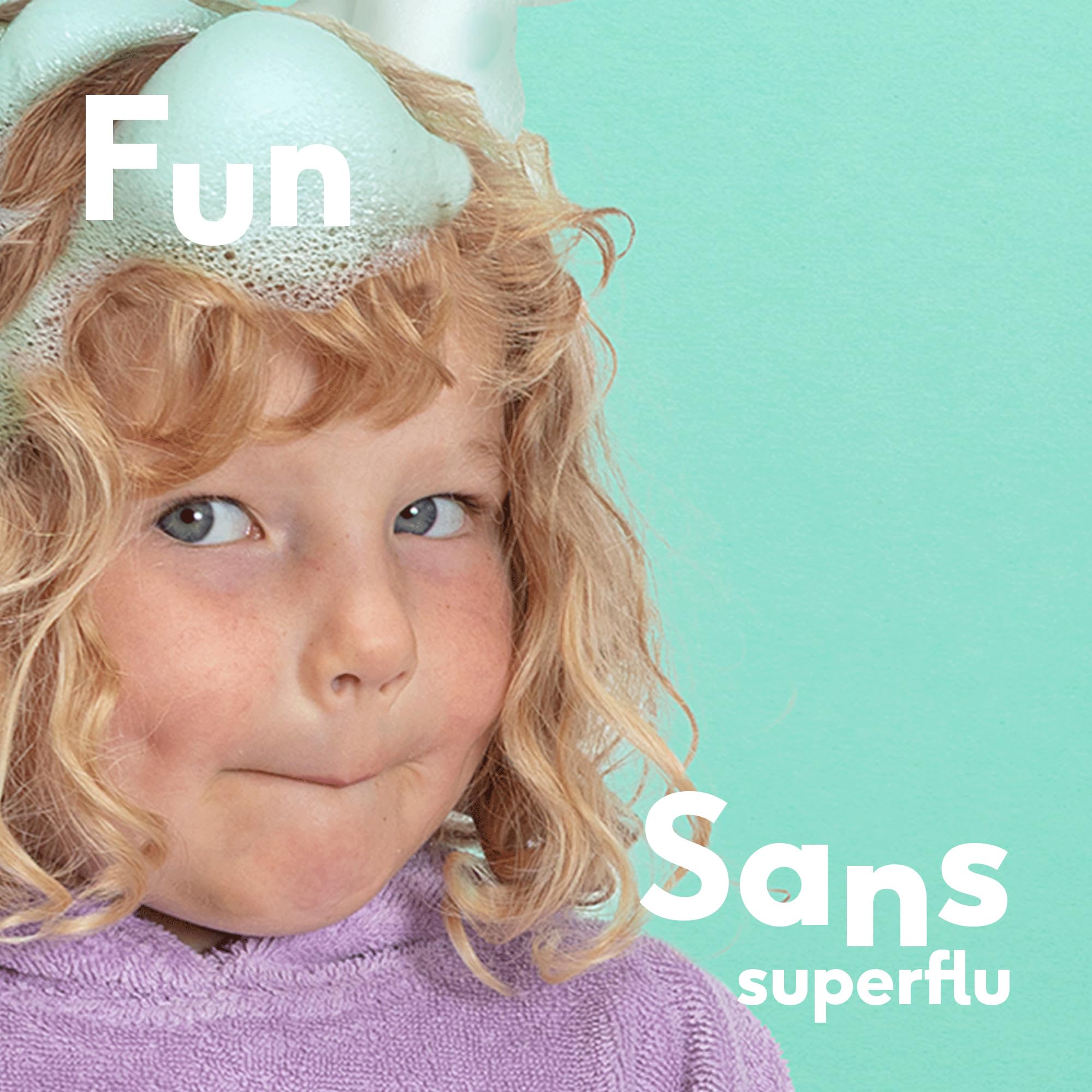 Naïf – Sels de bain pour enfants à partir de 3 ans – Plaisir de bain crépitant – Formule douce – 0% SLES – Testé dermatologiquement – Origine naturelle – 40 g