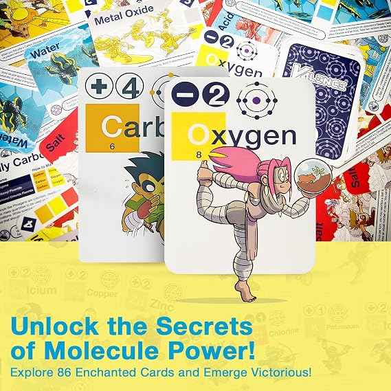 Valence Periodic Table for Kids 8-12 Chemistry Games - Periodic Table of Elements, Science Gifts, Educational Science Games Molecules, Chemistry Gifts, Elements Toys, Basic Educational Card Game