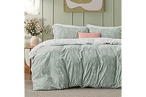 Bedsure Reversible Duvet Cover Queen Size Floral Bedding