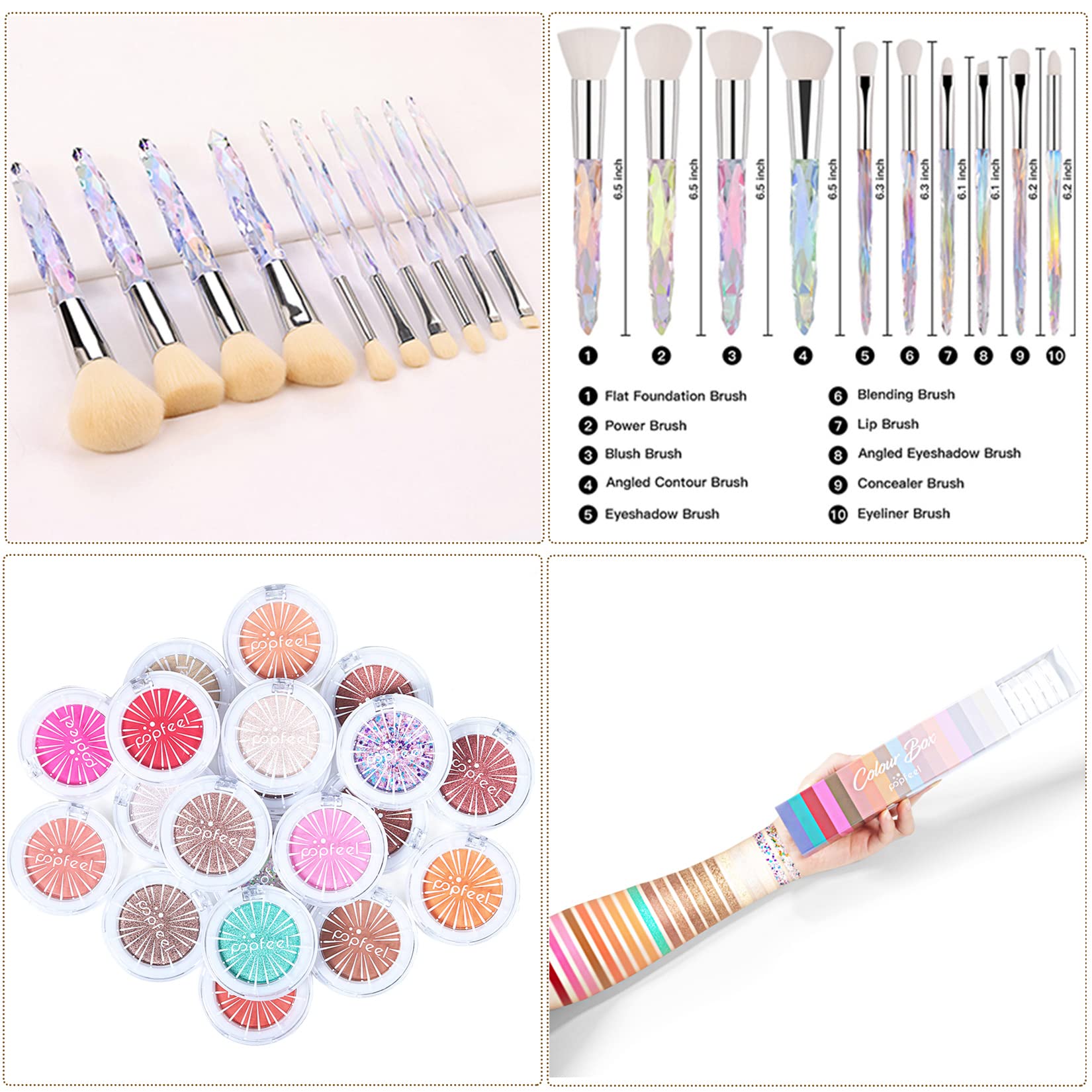 Professional Trucchi Donna Offerta, MKNZOME Set Trucchi Make Up Completo Kit Makeup Regalo di Natale e Compleanno Palette Ombretti Professionali Rossetti Make-up Fondotinta Correttore