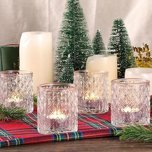 Miniatura 9 de 12 portavelas votivas grandes de 2.8 x 3.2 pulgadas, portavelas de cristal transparente para despedidas de soltera, bodas, centros de mesa, fiestas,