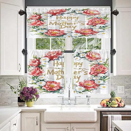 Miniatura 245 de Cenefas de cocina modernas con patrón de cobre marrón dorado para ventanas, cenefas opacas abstractas de marcas de arañazos y cortinas opacas