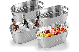 Galvanized Tub Set of 4 for Parties